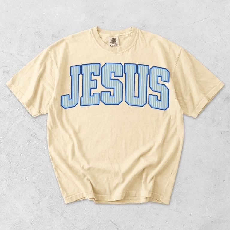 Striped "Jesus" T-Shirt